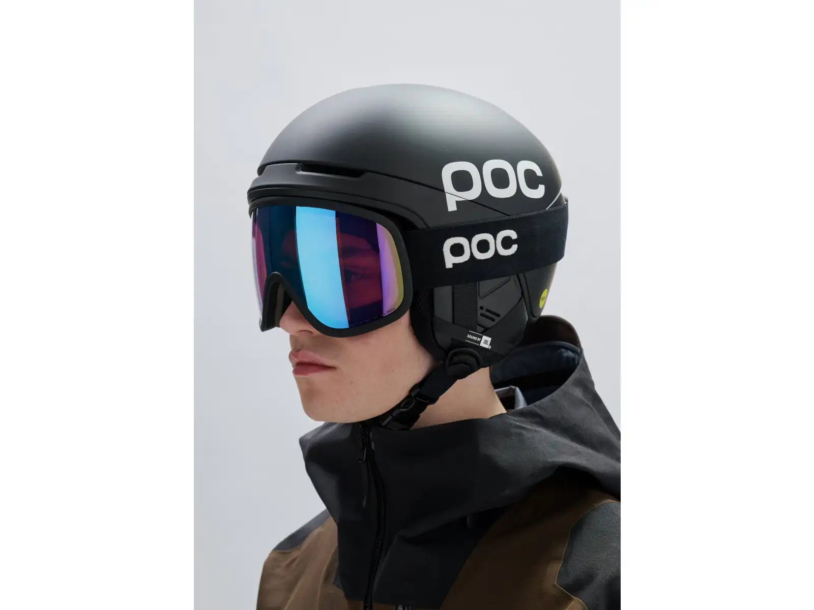 POC Obex Contour Communication lyžařská přilba Sylvanite Grey Matt/Uranium Black Matt