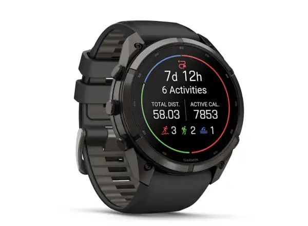 Garmin Fénix 9 Pro inReach 51 mm chytré hodinky Carbon gray DLC Titanium Black/Pebble gray