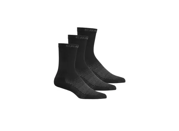Craft Core Dry High 3-pack ponožky černá