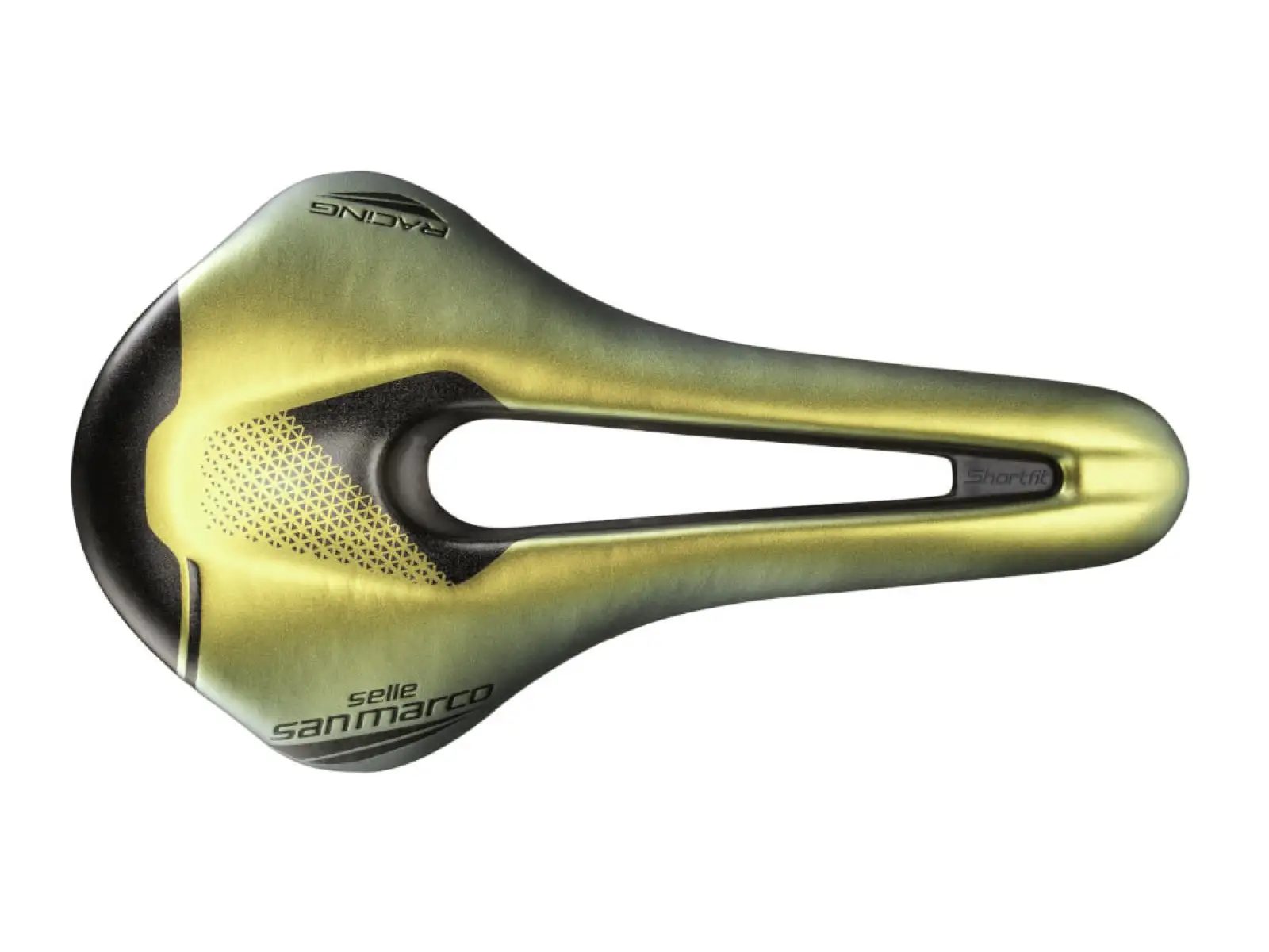 Selle San Marco Shortfit 2.0 Open-Fit Racing Wide sedlo Iridescent Gold