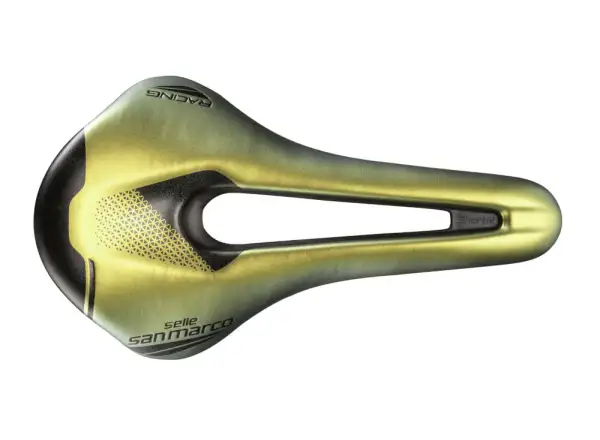 Selle San Marco Shortfit 2.0 Open-Fit Racing Wide sedlo Iridescent Gold