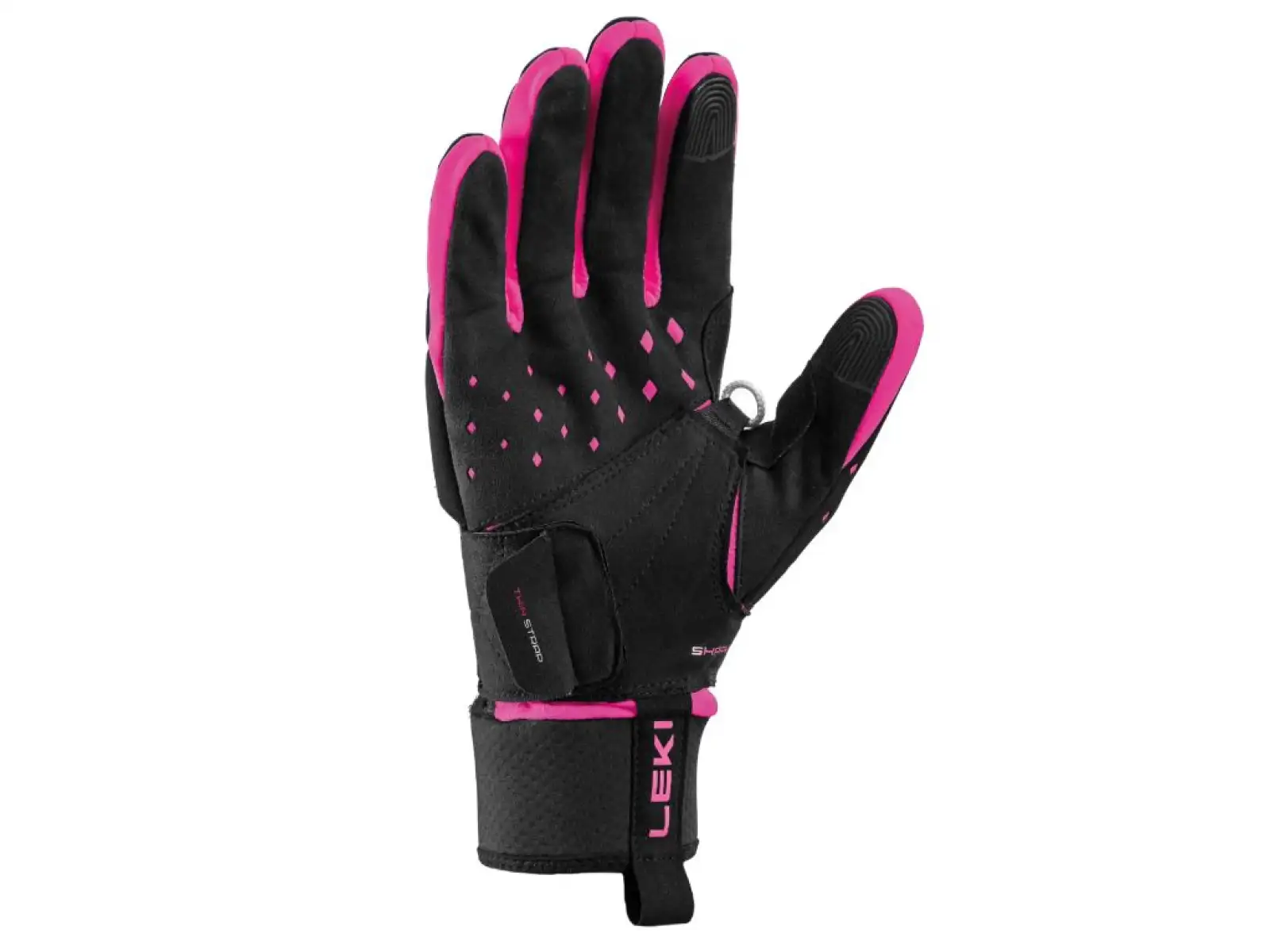 Leki HRC Race Shark běžecké rukavice Black/Pink