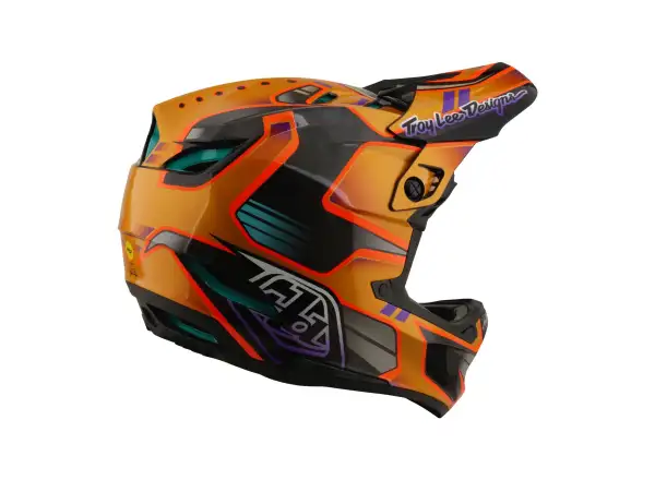 Troy Lee Designs D4 Carbon MIPS přilba Crest Gold