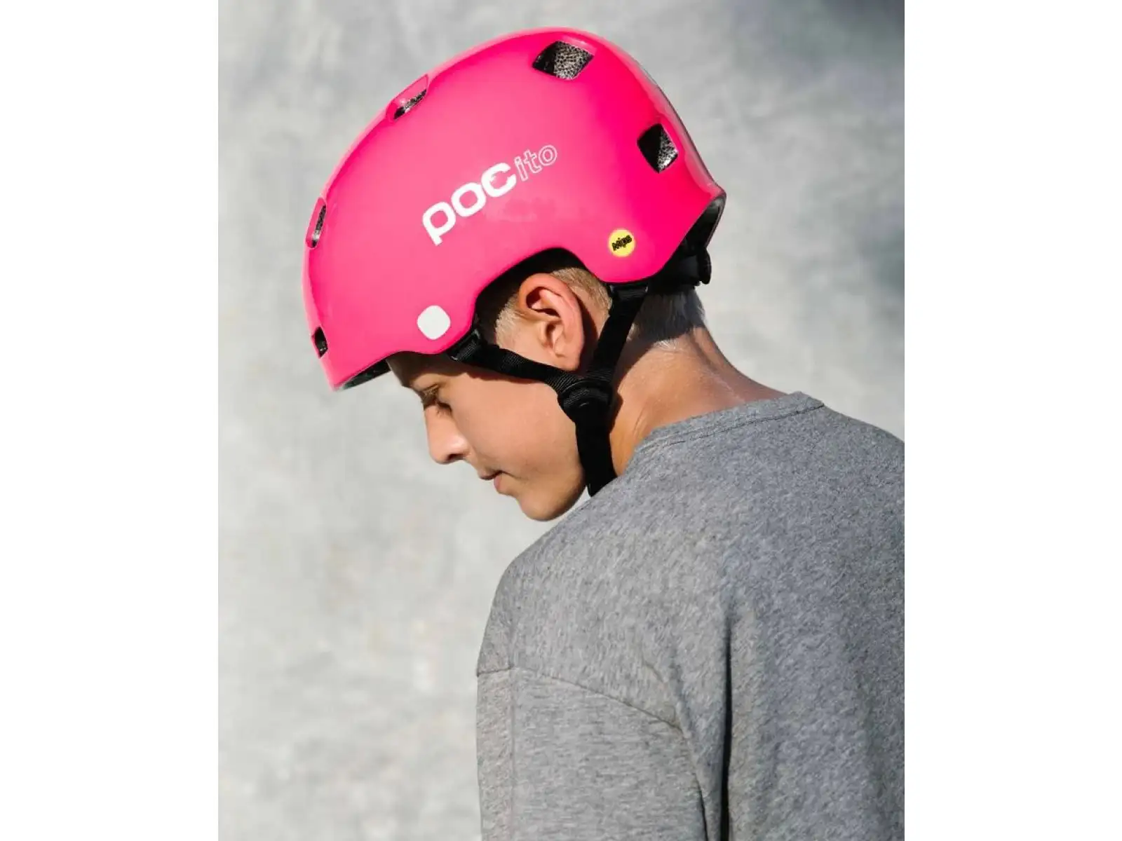 POC POCito Crane MIPS dětská přilba Fluorescent Pink