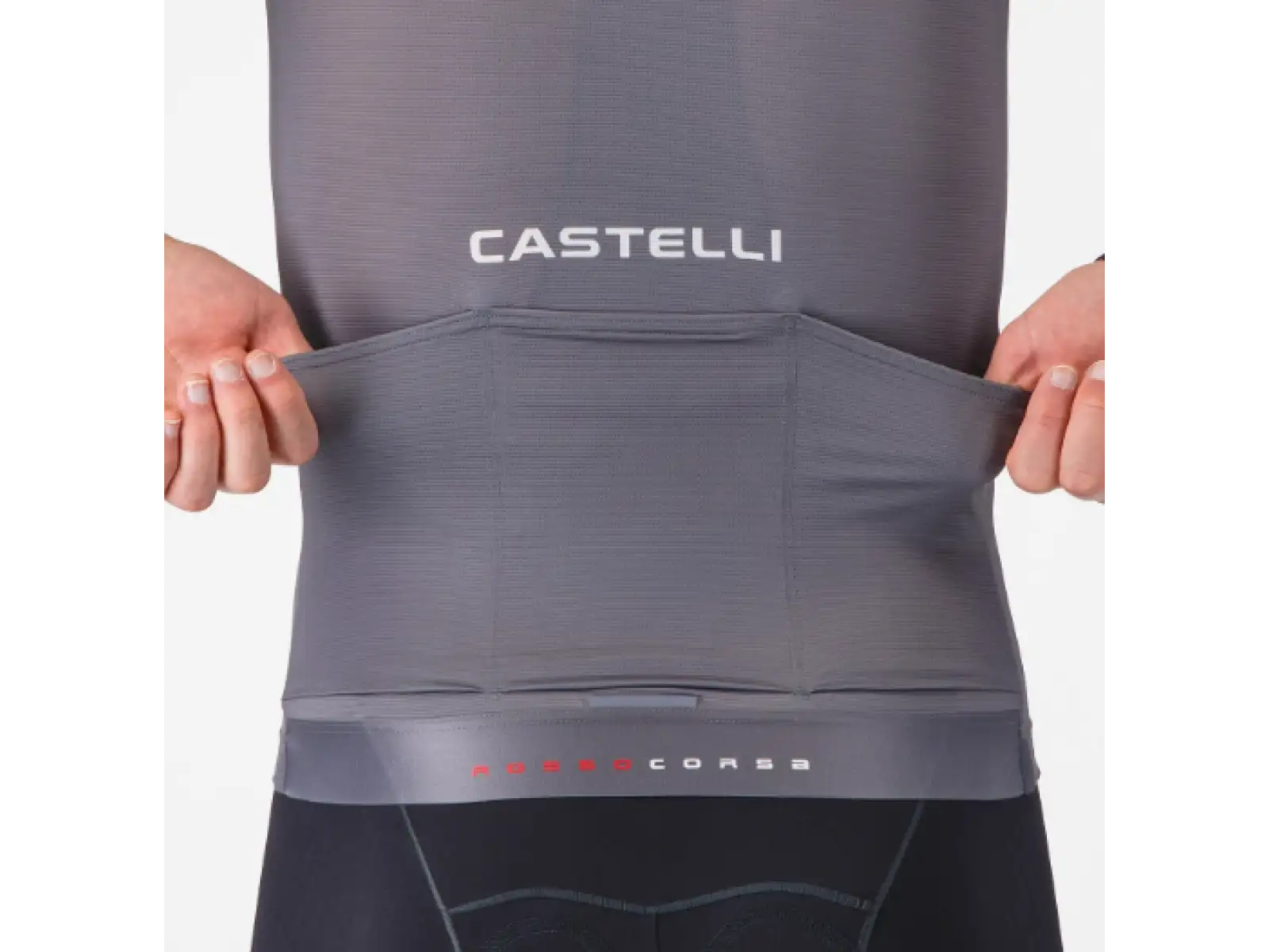 Castelli Aero Race 8S pánský dres krátký rukáv Smoky Gray