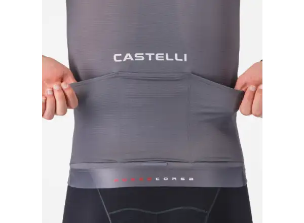 Castelli Aero Race 8S pánský dres krátký rukáv Smoky Gray
