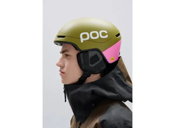 POC Obex Contour lyžařská přilba Olivine Green Matt/Thulite Pink Matt