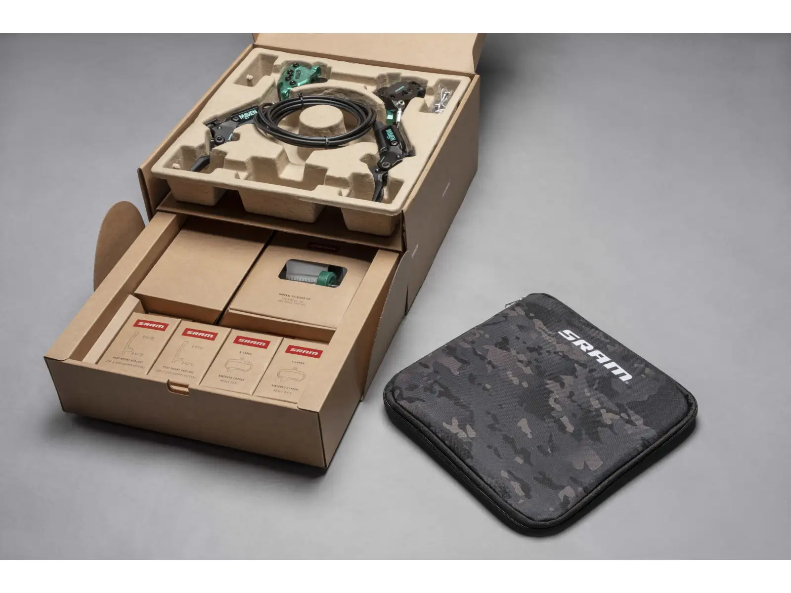 Sram Maven Ultimate Stealth Teal Splatter Expert Kit sada kotoučových brzd
