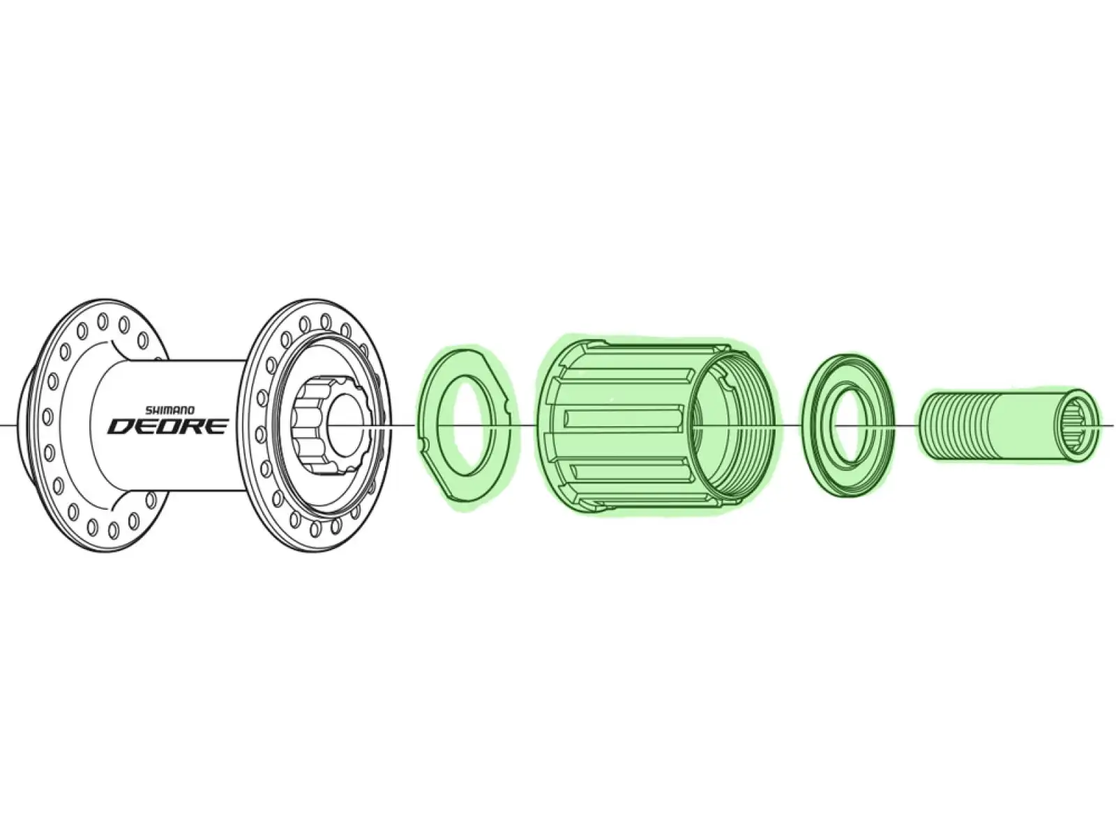 Shimano ořech pro náboje Deore FH-M590