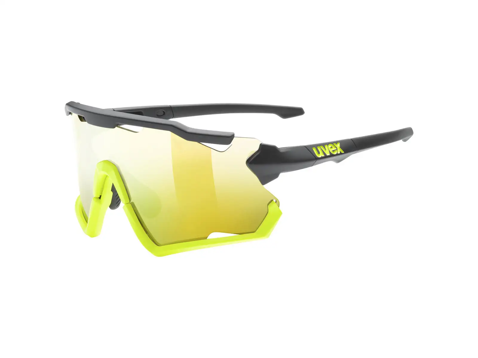 UVEX Sportstyle 228 brýle Black Lime Mat / Mirror Yellow (Cat. 3)