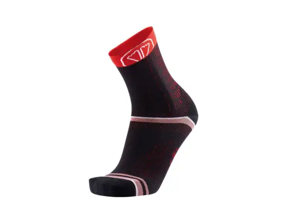 Sidas Winter Run zimní běžecké ponožky černo-červená