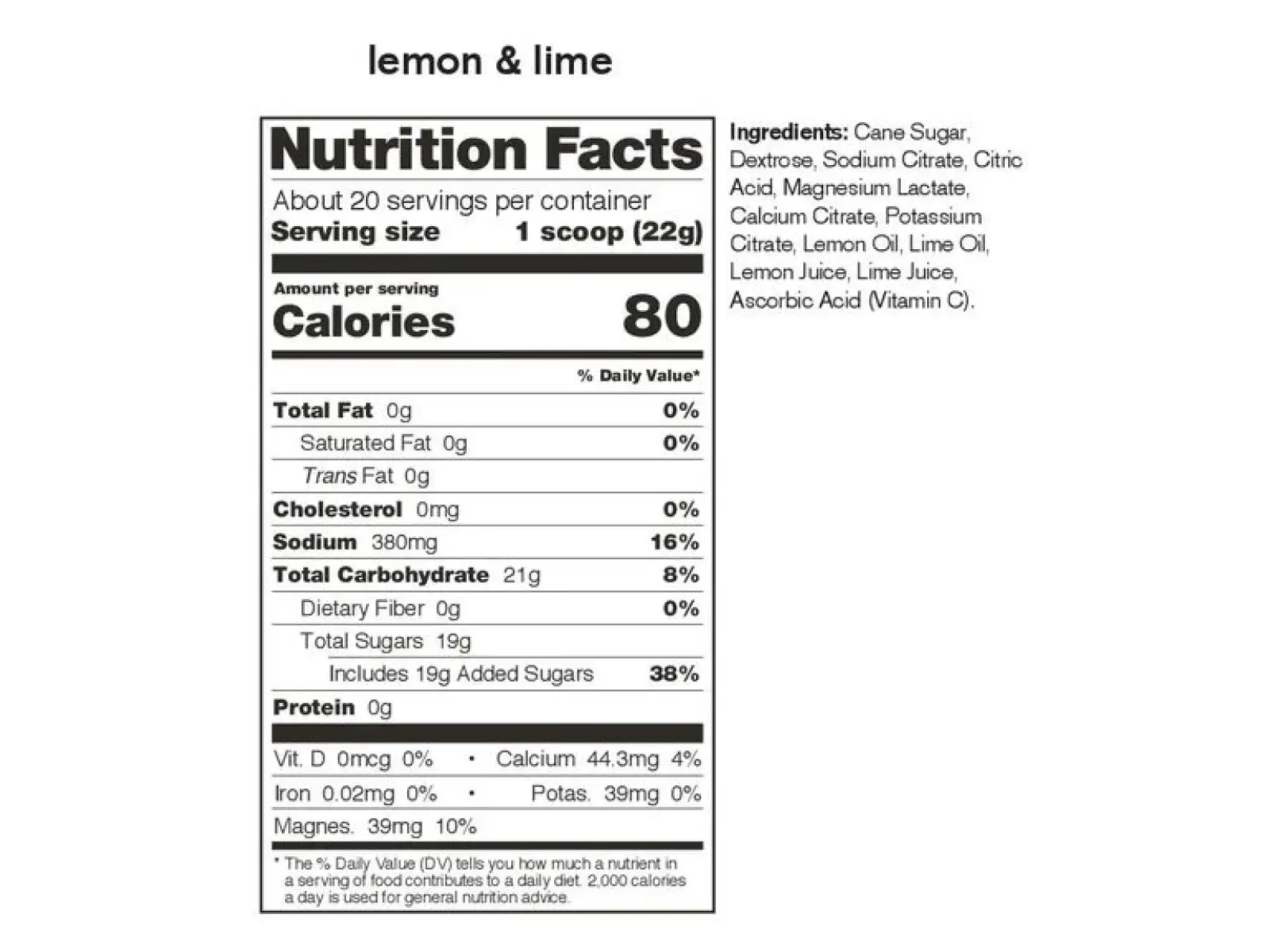 Skratch Labs Hydration Sport Drink Mix iontový nápoj 22 g citron/limeta