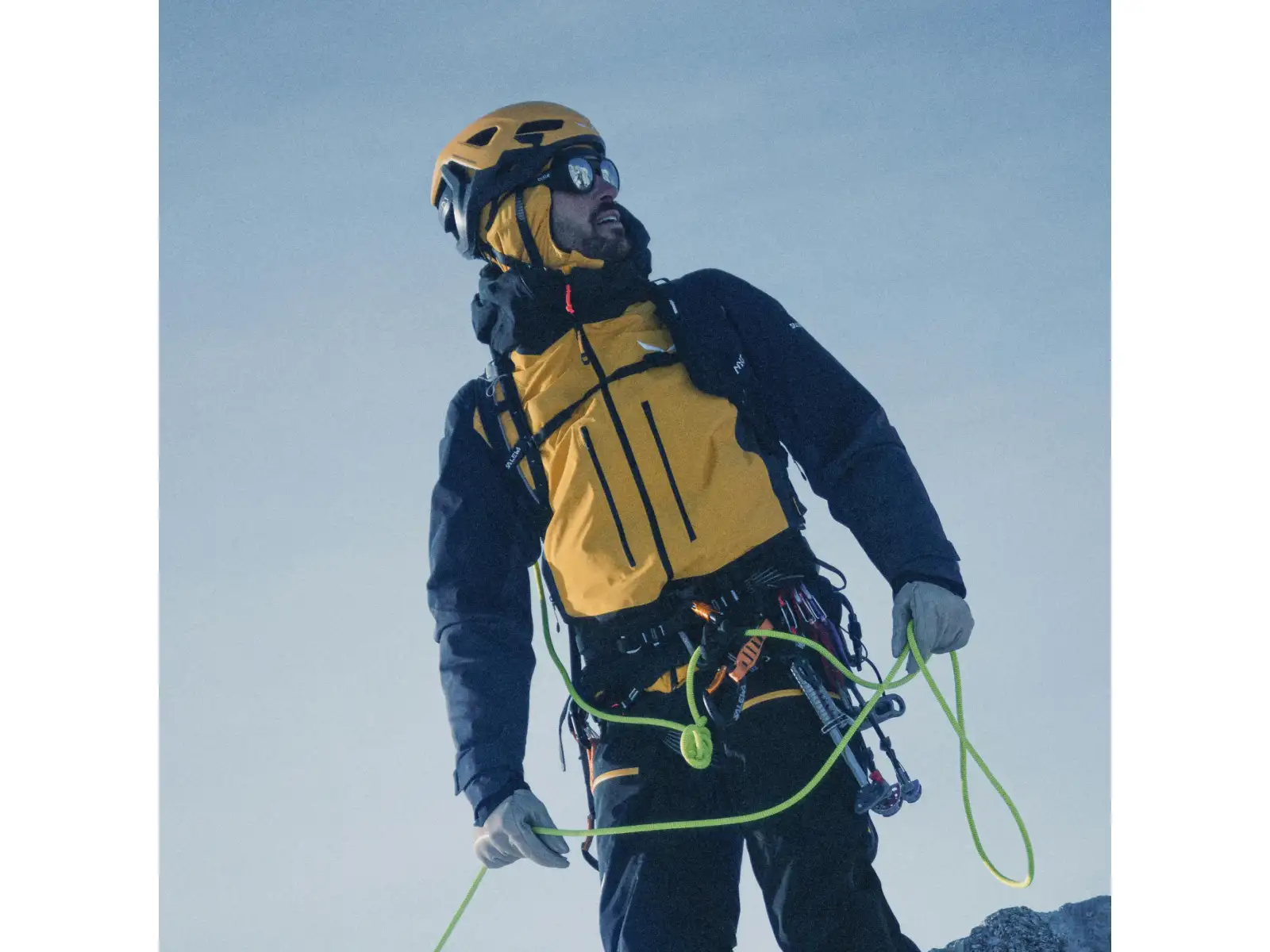Salewa Ortles Fleece Pro Hooded pánská fleecová mikina s kapucí Gold