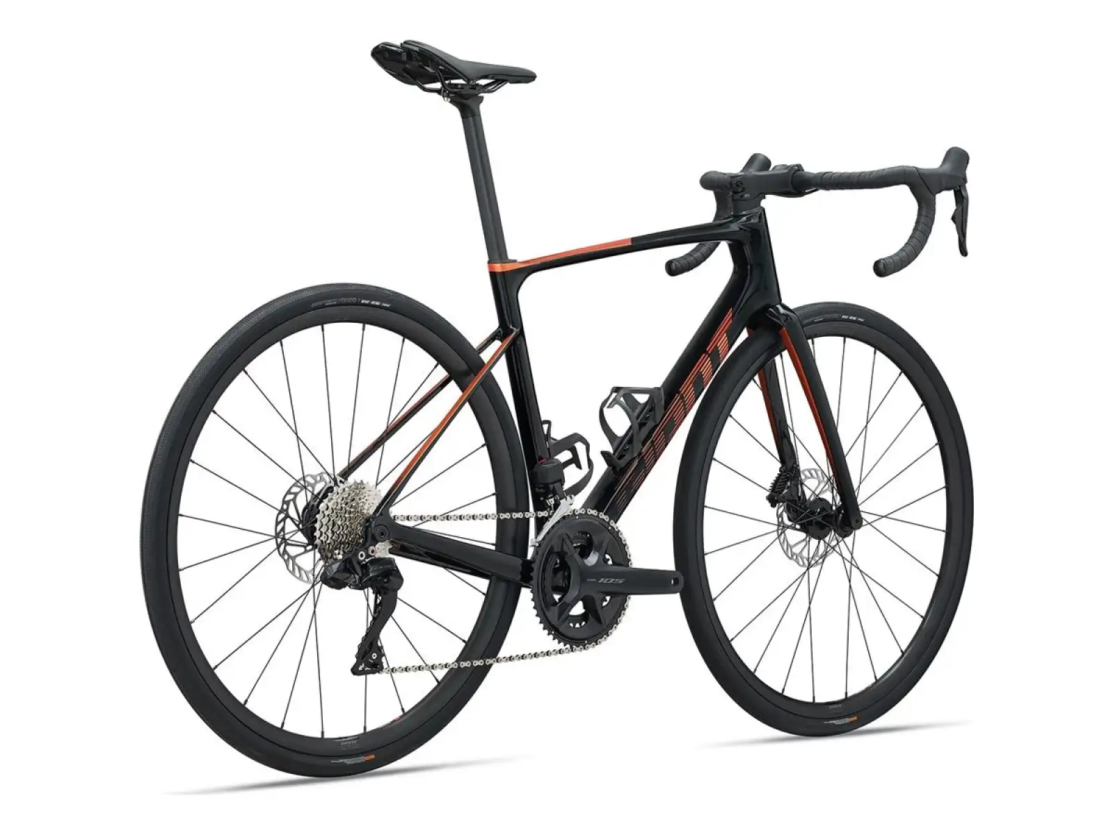 Giant Defy Advanced 1 silniční kolo black/helios orange