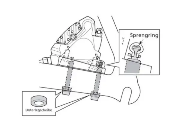 Shimano šroub pro třmen Flat Mount