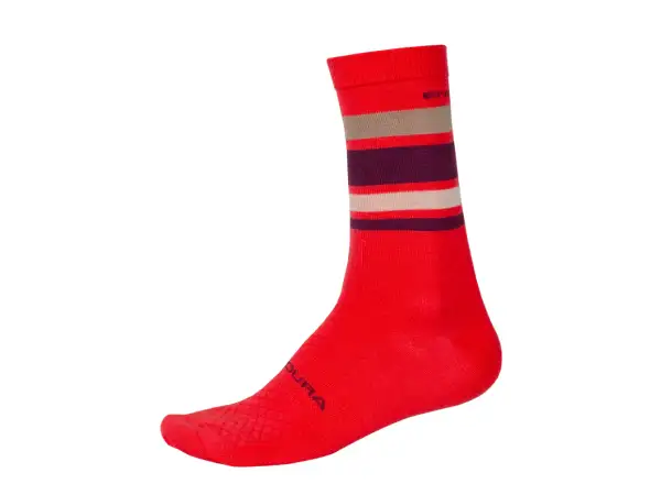 Endura Merino Stripe ponožky Red