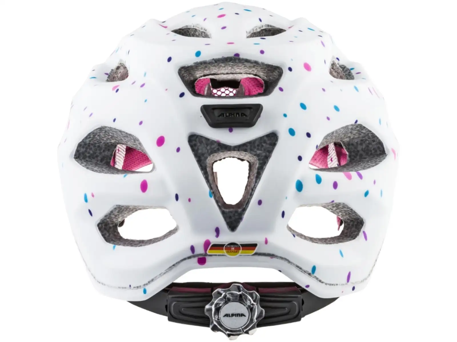 Alpina Carapax Jr. dětská přilba white polka dots