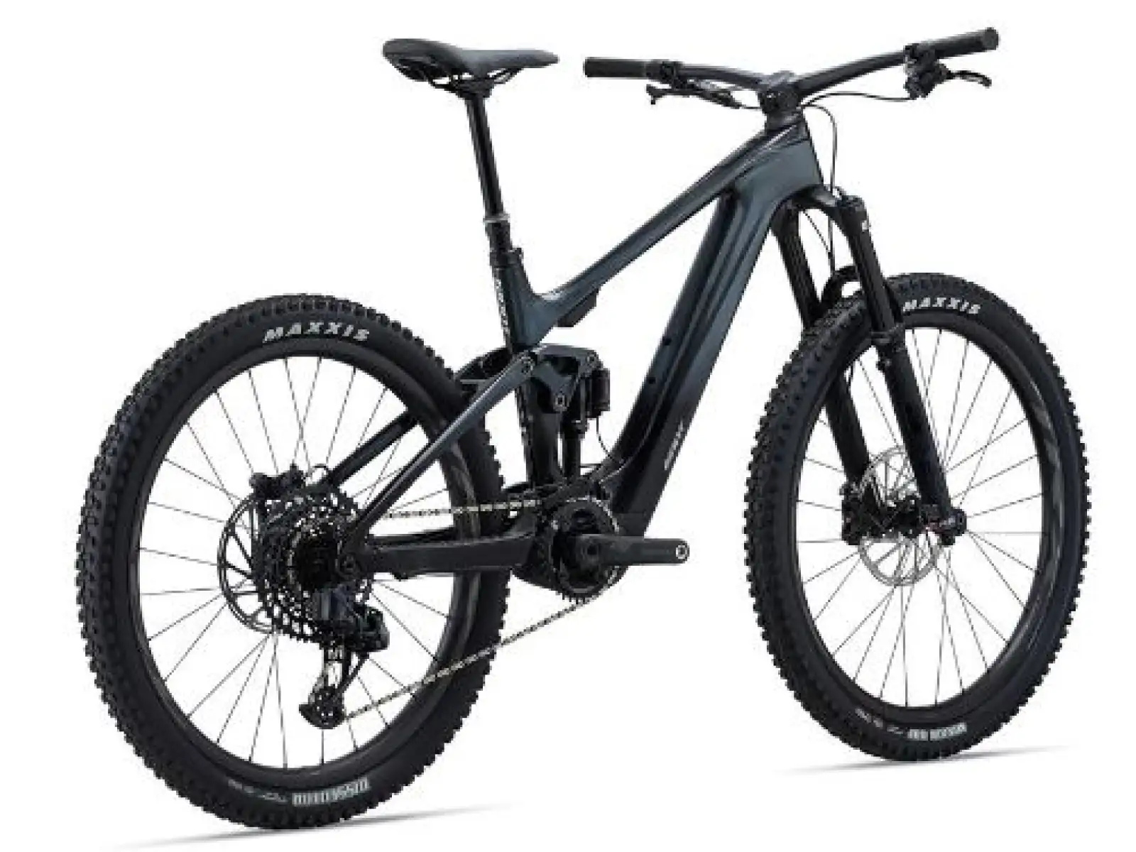 Giant Trance X Advanced E+ EL 1 horské celoodpružené elektrokolo Gunmetal Black/Black