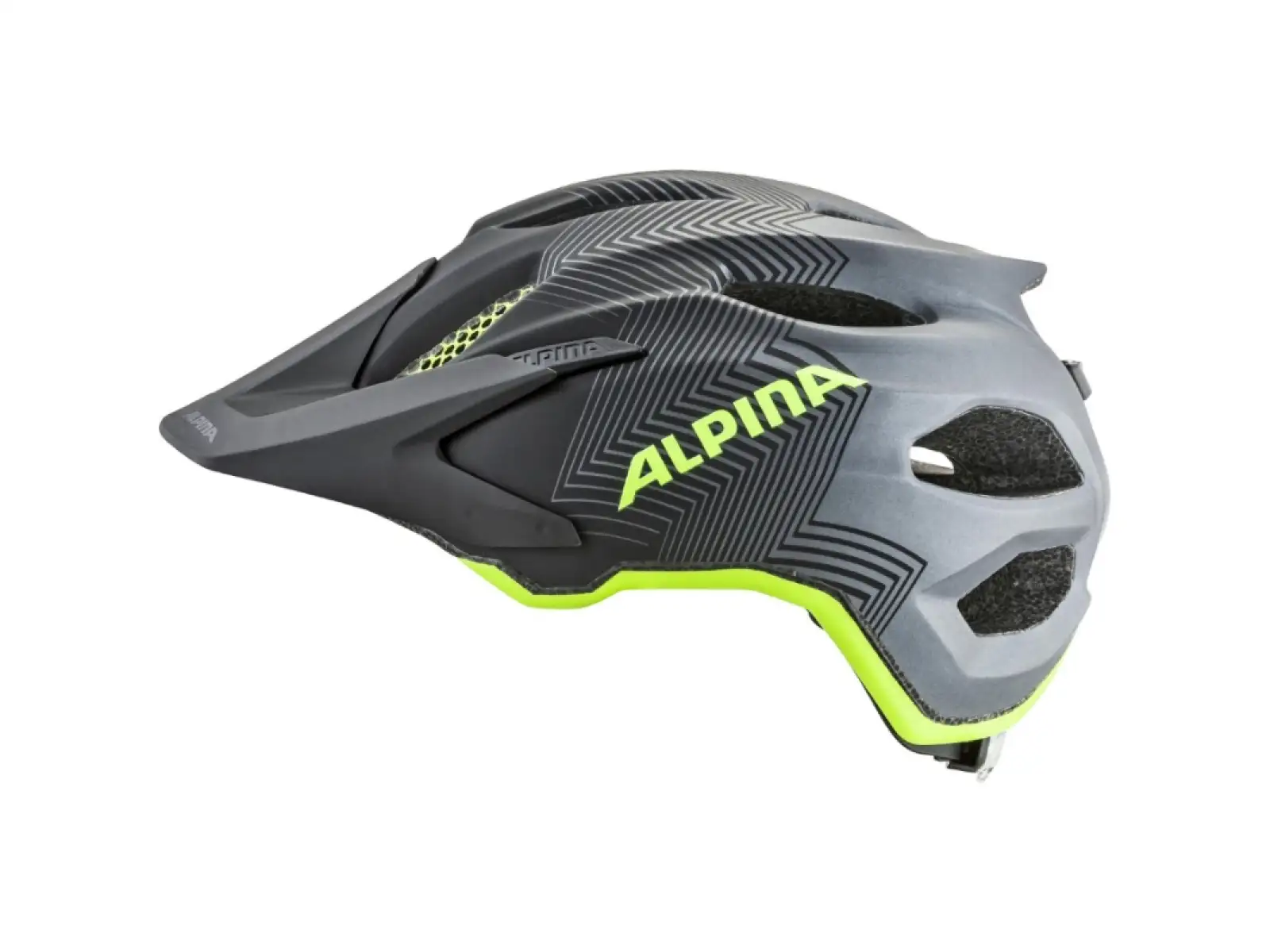 Alpina Carapax JR. Flash cyklistická přilba Black/Neon Yellow Matt