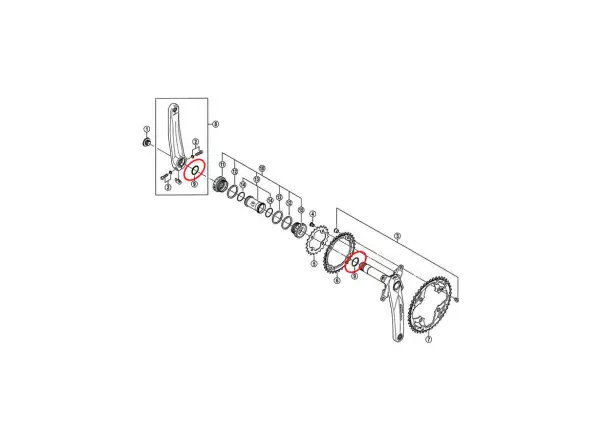 Shimano Y1F316000 O-Ring pro kliky Hollowtech II