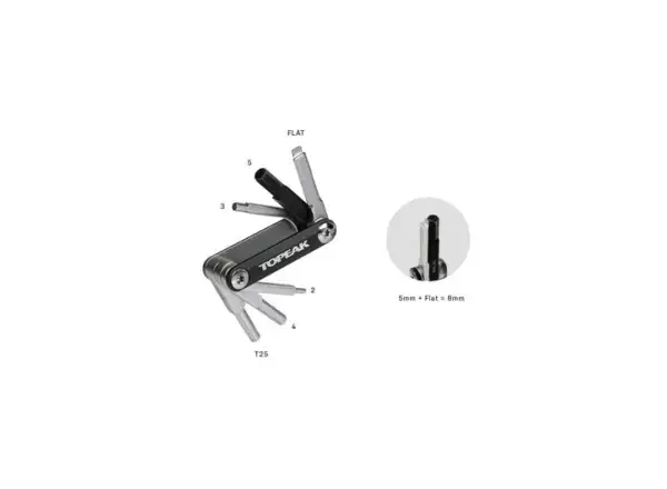 Topeak Ninja+ ToolBox Mini sada nářadí pod košík 7 funkcí