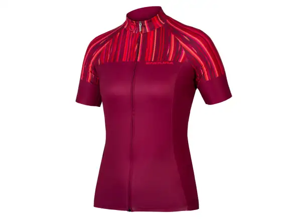 Endura Pinstripe dres dámský krátký rukáv Dark Mulberry