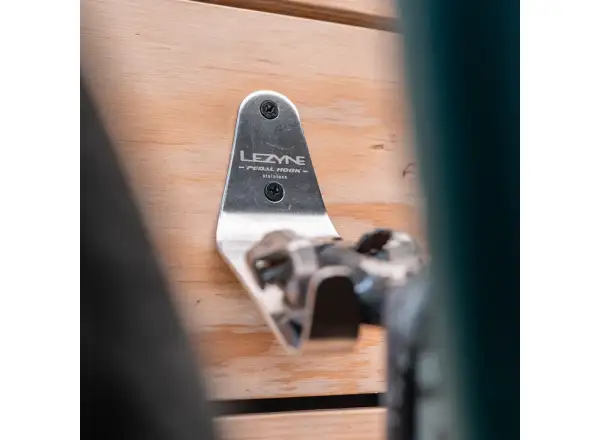 Lezyne Stainless Pedal Hook nástěnný držák na kolo silver
