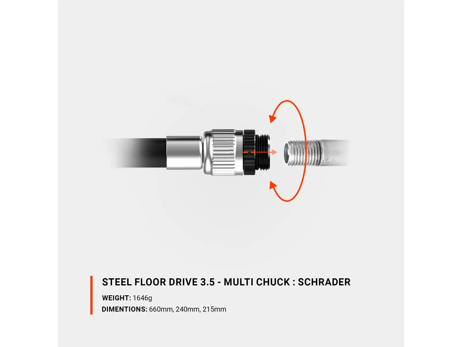 Lezyne Steel Floor Drive 3.5 Presta dílenská pumpa
