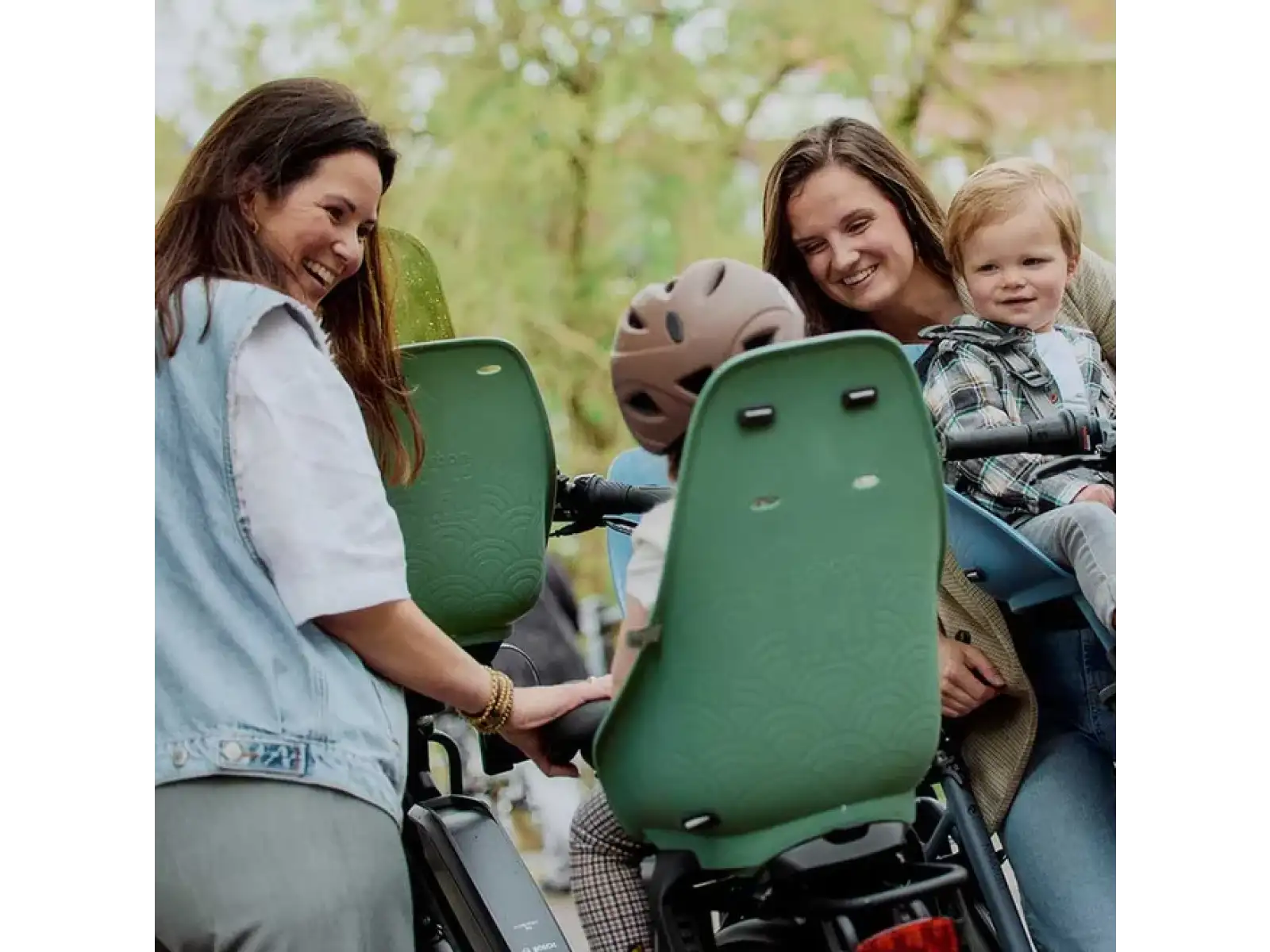Urban Iki Ta-ke přední sedačka s MTB/ATB adaptérem Icho Green/Kurumi Brown