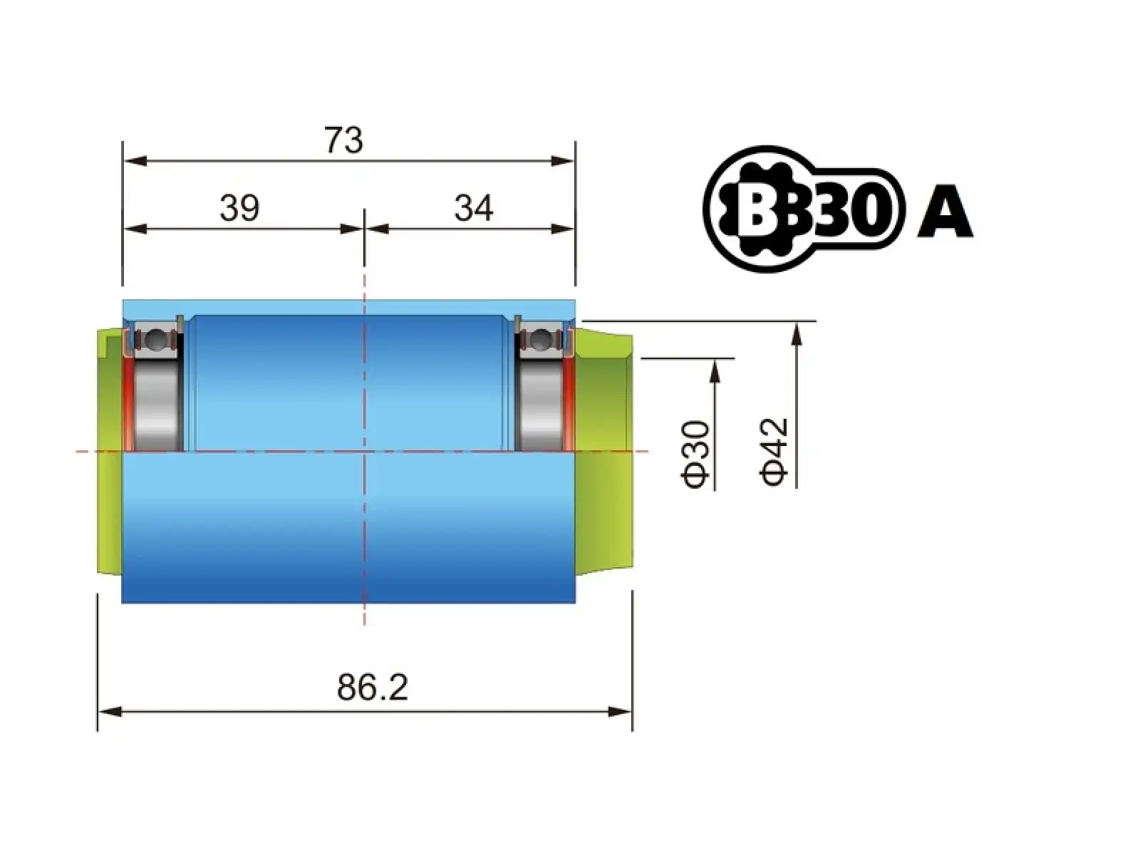 FSA Adaptér pro rám BB-30A/PF-30A a kliky FSA 386EVO