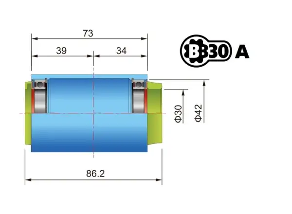 FSA Adaptér pro rám BB-30A/PF-30A a kliky FSA 386EVO