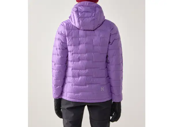 Haglöfs ROC Flash Down hood W dámská bunda Purple Ice/Tech Red