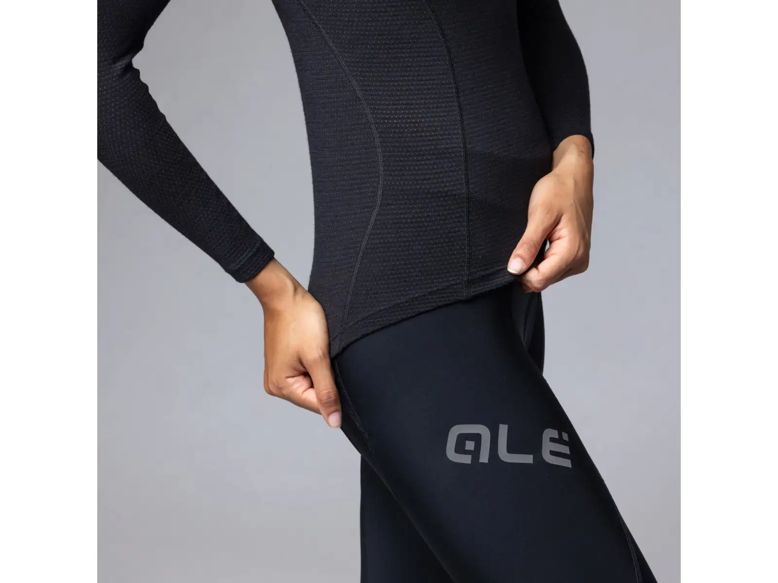 Alé Intimo Merino dámské spodní triko dlouhý rukáv Black