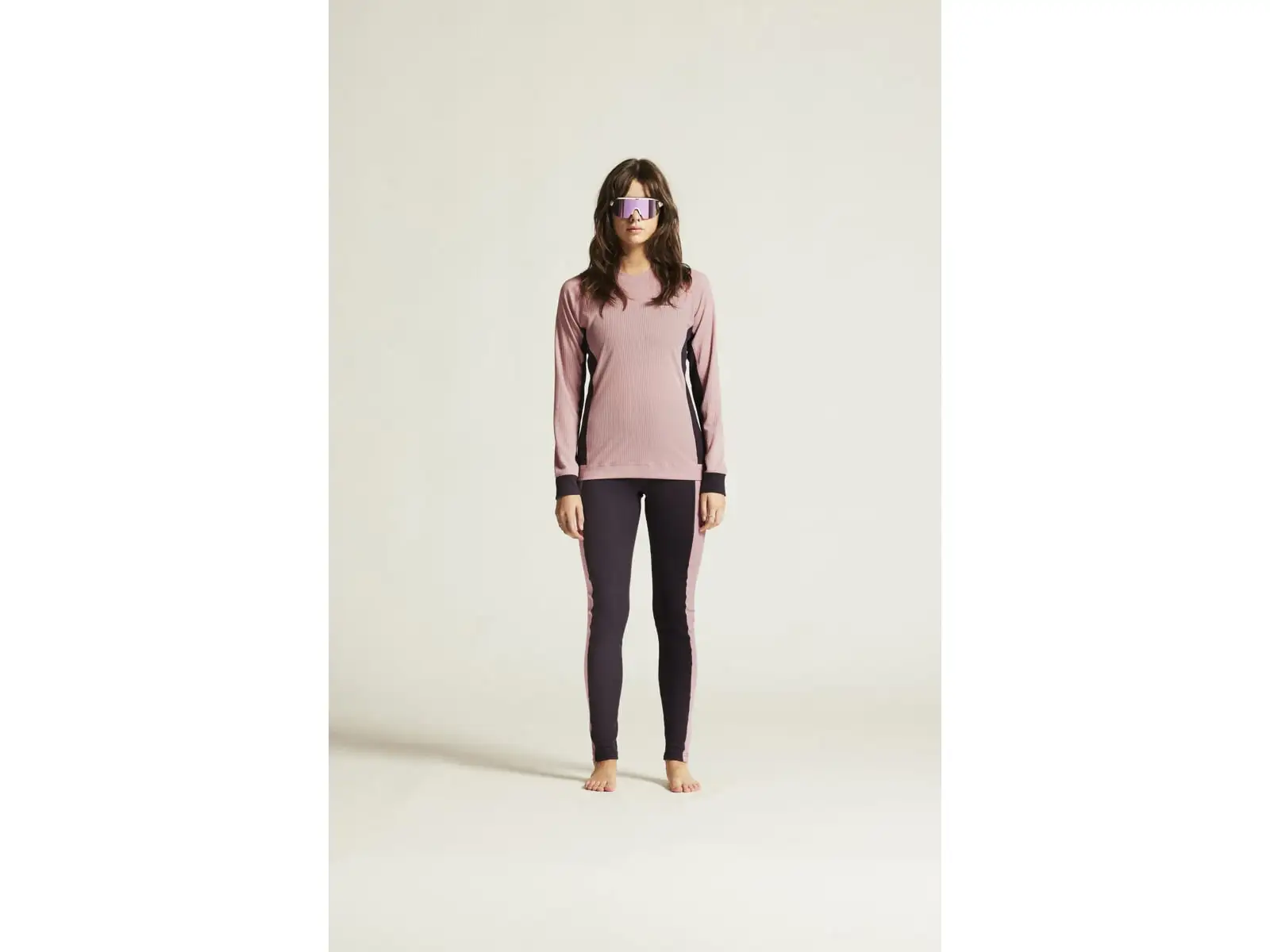Craft Core Dry Baselayer dámský set triko dlouhý rukáv+kalhoty růžová