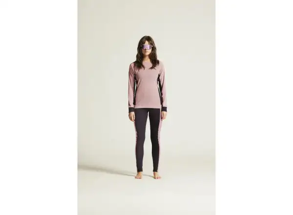 Craft Core Dry Baselayer dámský set triko dlouhý rukáv+kalhoty růžová