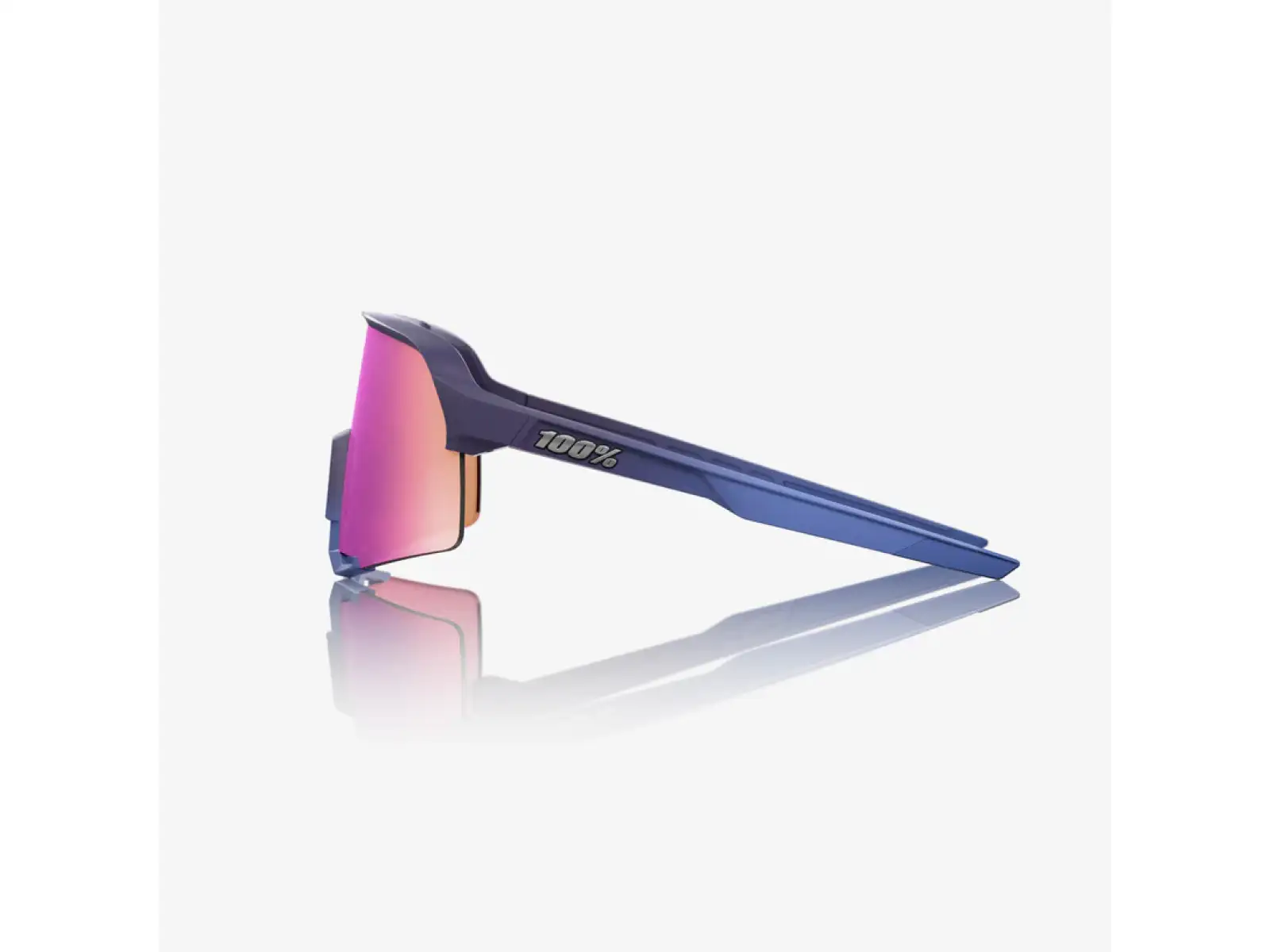 100% S3 sluneční brýle Satin Storm Metallic/Purple Mirror