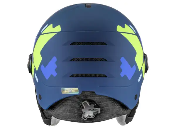 Uvex Rocket Jr Visor lyžařská helma blue puzzle matt