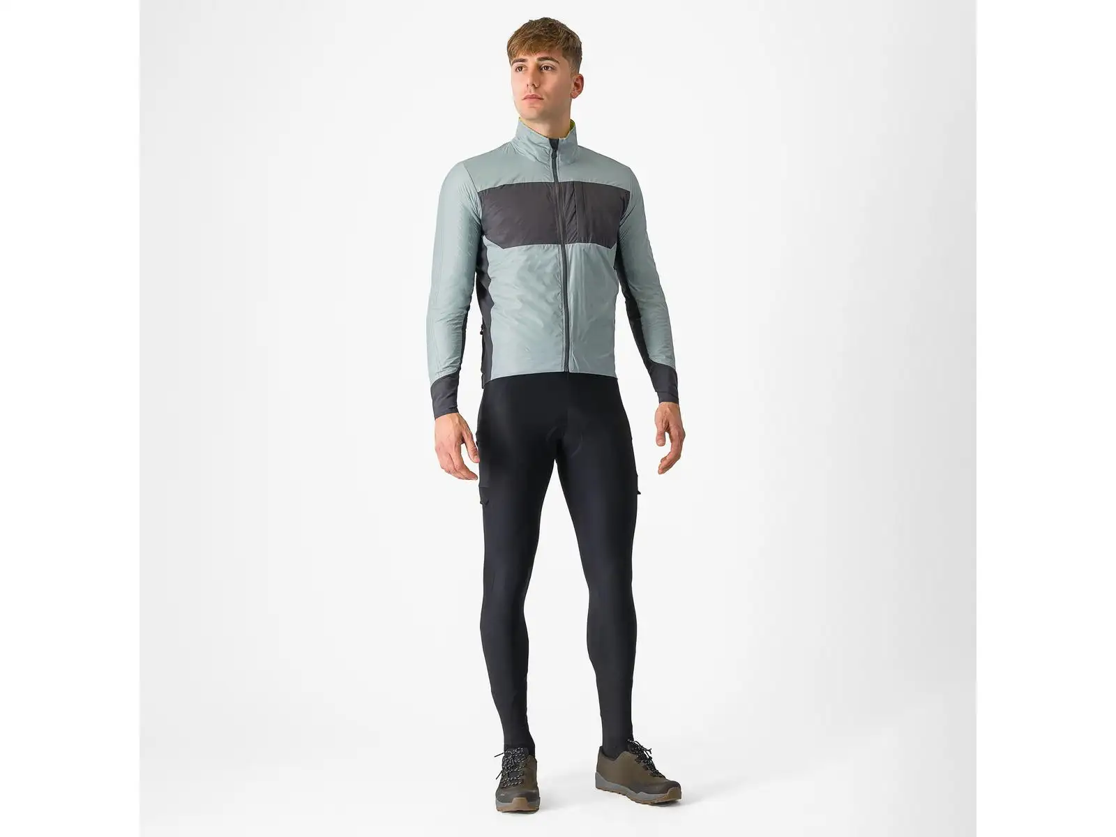 Castelli Unlimited Puffy pánská bunda Defender Green/Dark Grey