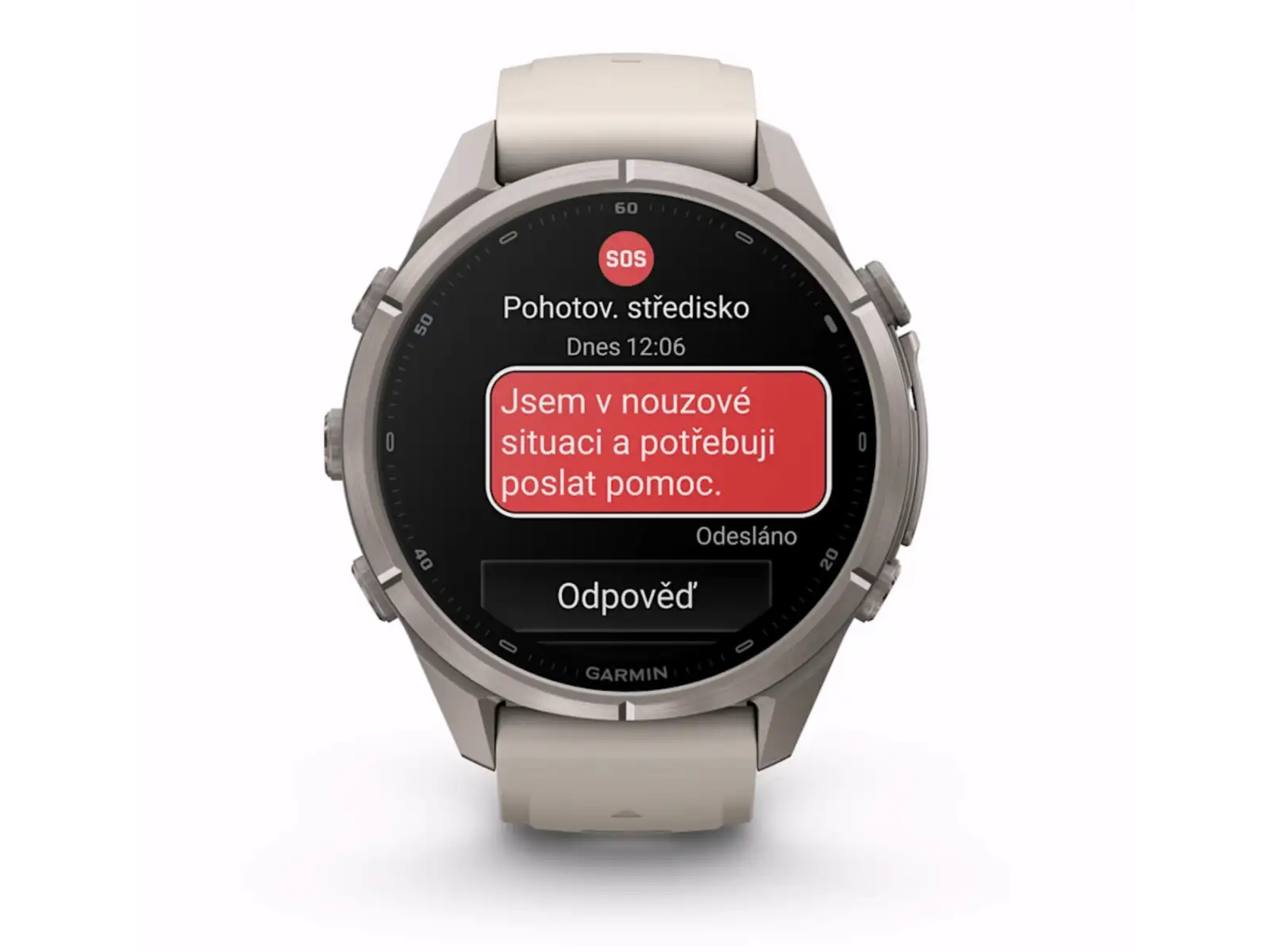 Garmin Fénix 9 Pro inReach 43 mm chytré hodinky Titanium Fog Gray/Dark Sandstone