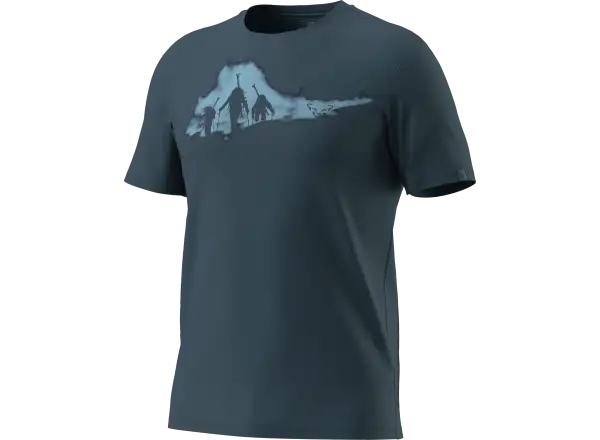 Dynafit Graphic Cotton pánské triko krátký rukáv Smoke Blue/Tabloid