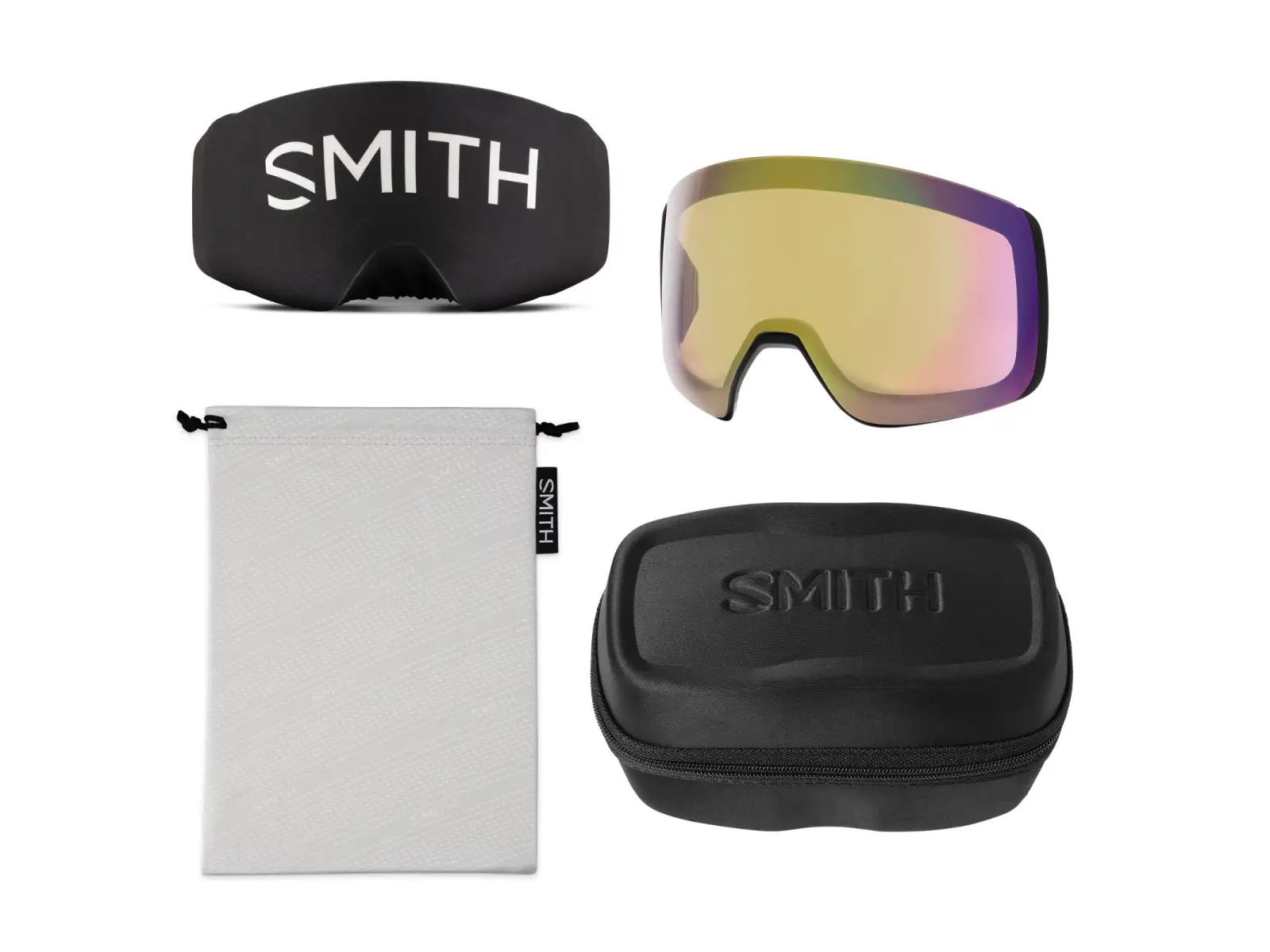 Smith 4D Mag XL lyžařské brýle Black / ChromaPop Sun Red Mirror (2 skla)