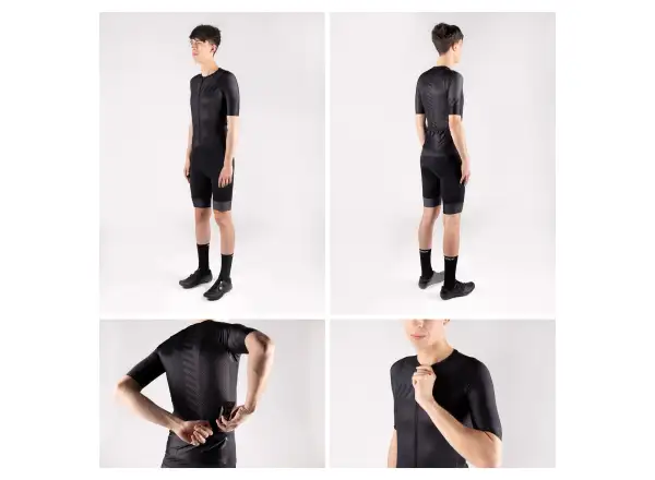 Force Fashion unisex dres krátký rukáv černá/šedá
