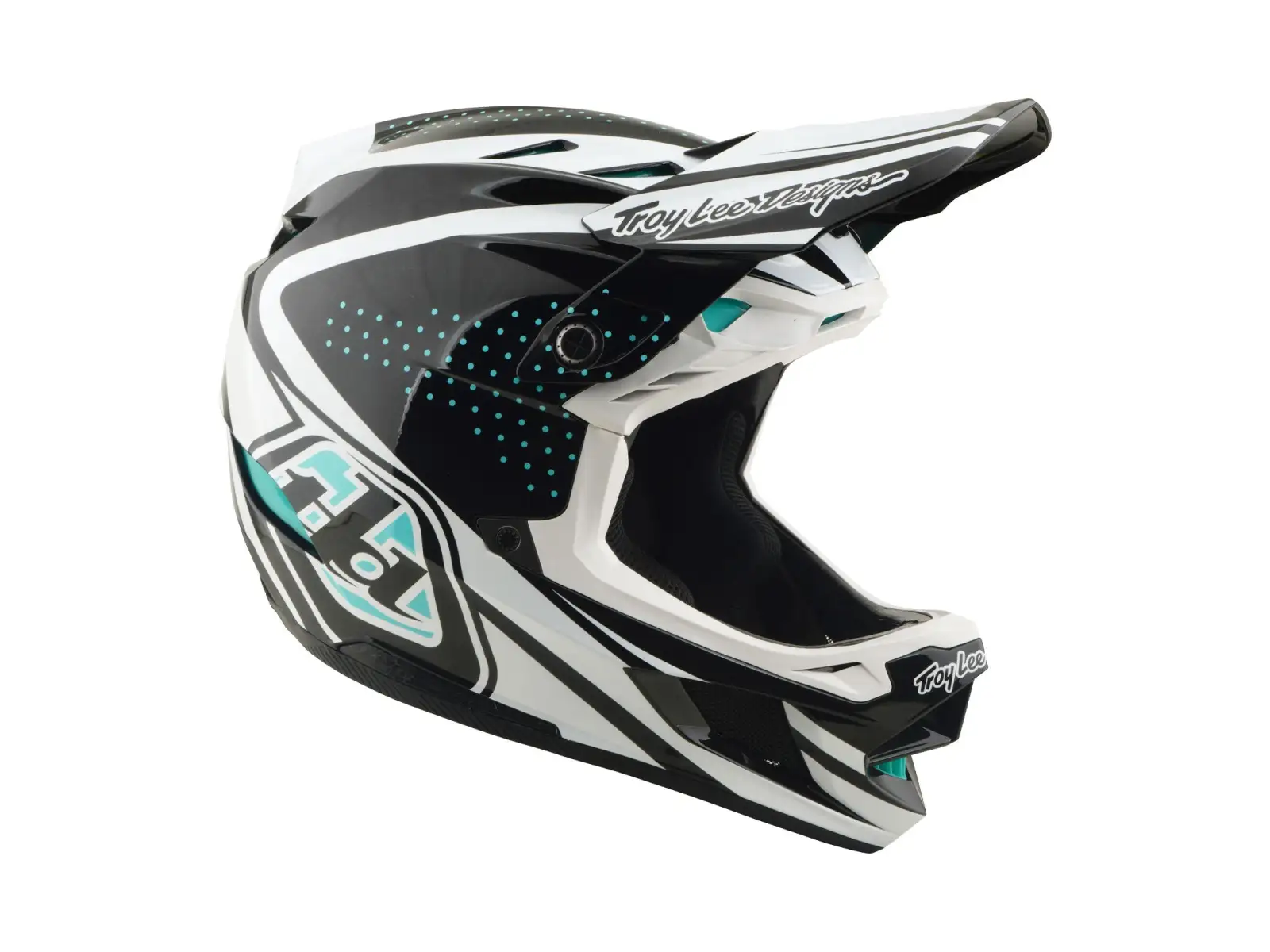 Troy Lee Designs D4 Polyacrylite MIPS přilba Line Charcoal/White