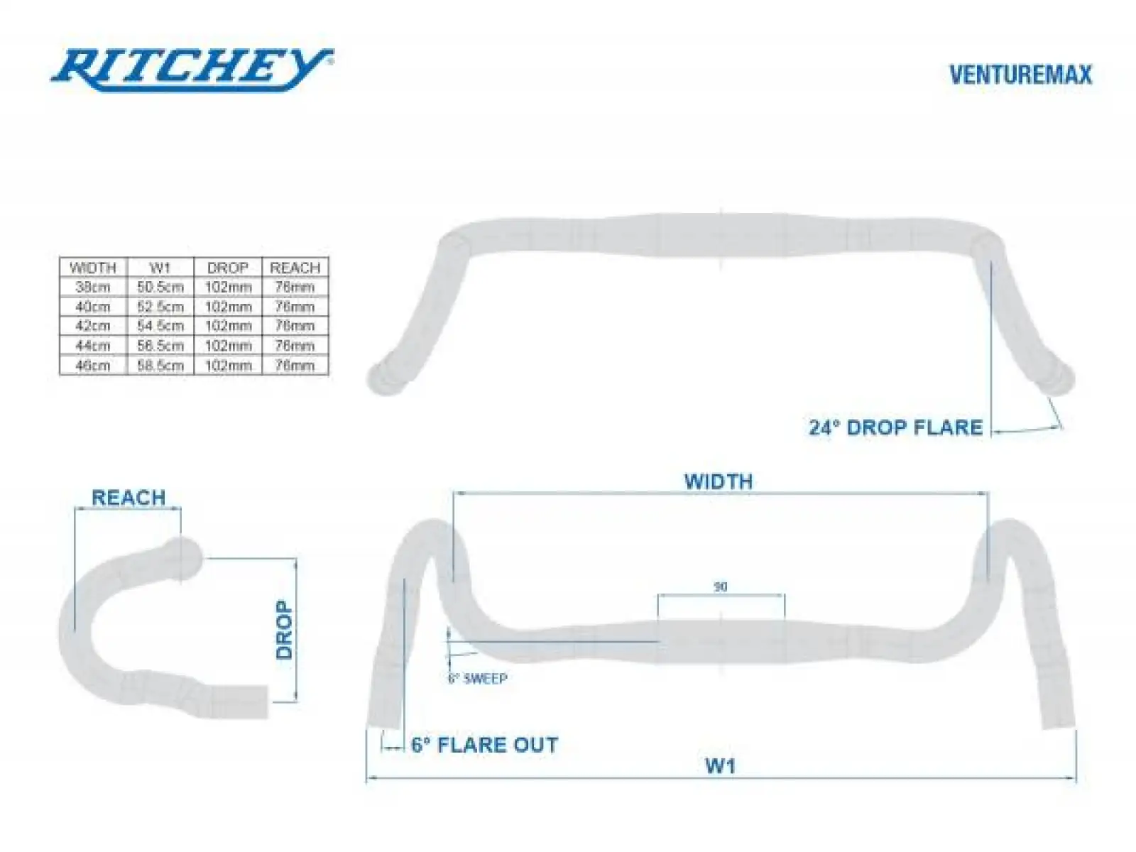 Ritchey Venture Max Comp silniční řídítka 460 mm