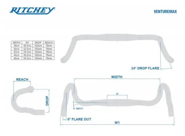 Ritchey Venture Max Comp silniční řídítka 460 mm