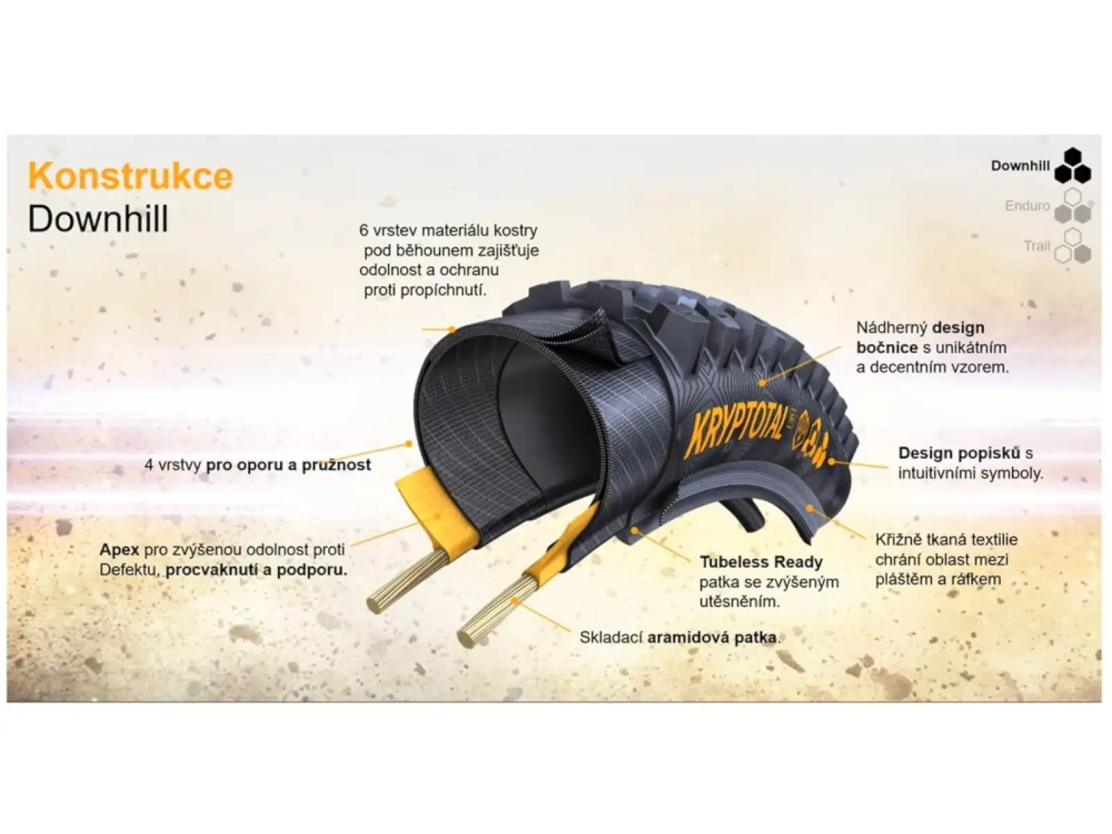 Continental Hydrotal DH Supersoft 27,5x2,40" TLR E-25 MTB plášť kevlar černá