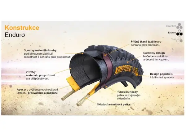 Continental Kryptotal Enduro Soft 27,5x2,40" TLR E-25 MTB plášť kevlar přední černá