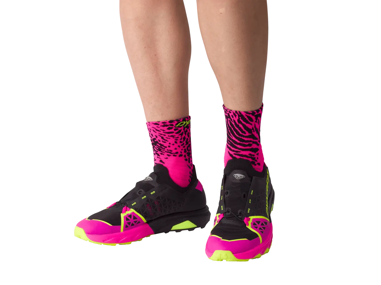 Dynafit Run Wild Mid běžecké ponožky Pink Glo/0910