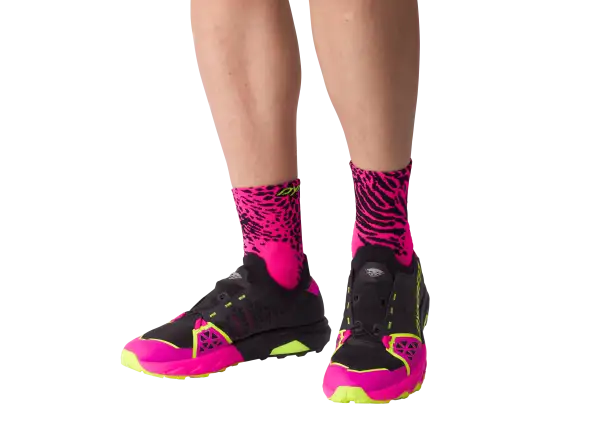 Dynafit Run Wild Mid běžecké ponožky Pink Glo/0910