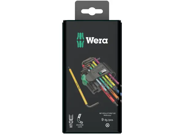 Wera 967/9 TX BO Multicolour 1 TORX L-klíče s otvorem sada 9 ks